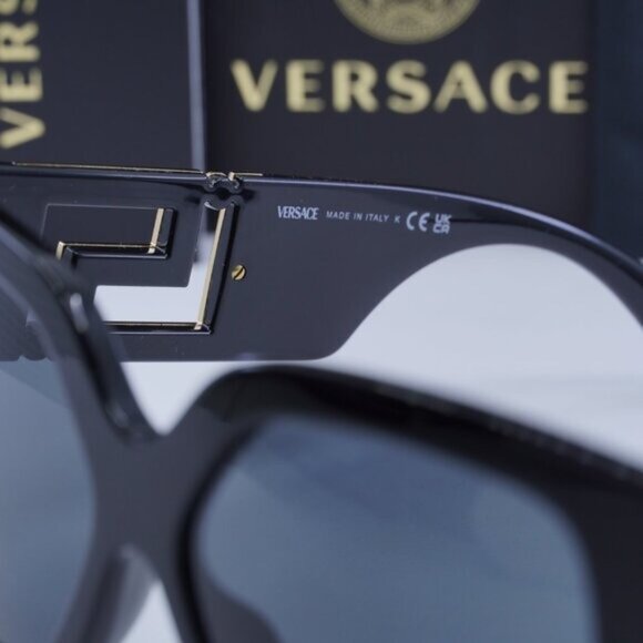 Versace VE4402 GB1/87 Square Sunglasses – Black/Dark Grey - Picture 8 of 11